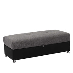 Ottomanson Harmony - Upholstered Convertible Ottoman With Storage - Gray PU