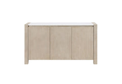 D1321 - Buffet With Real Marble Top - Natural / White