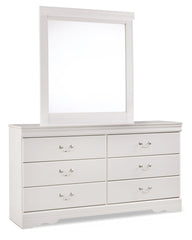 Anarasia Twin Sleigh Bed, Dresser, Mirror and Chest