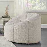 Osmash - Chair With Swivel - White Teddy Sherpa