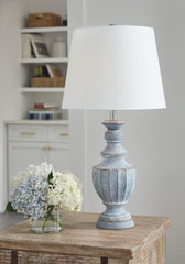 Cylerick - Terracotta Table Lamp - Antique Blue