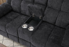 U6000 - Console Reclining Loveseat - Black