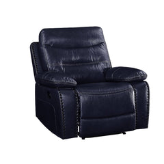 Aashi - Motion Recliner - Navy Leather-Gel Match