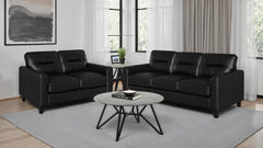 Scotland - Faux Leather Upholstered Sofa Set