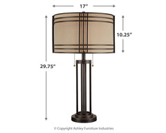 Hanswell - Metal Table Lamp - Dark Brown
