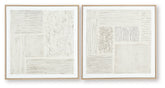 Andorfield - Wall Art Set (Set of 2) - Beige / Black / White