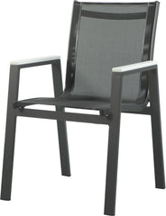 Nizuc - Outdoor Patio Dining Arm Chair With Gray Frame (Set of 2)