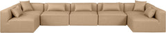 Cube - 7 Piece Modular U-Shaped Sectional - Tan