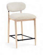 Riccio - Upholstered Stool - Cream