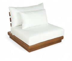 Mirella - Water Resistant Fabric Upholstered Outdoor Patio Modular Armless Chair