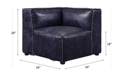 Birdie - Modular Wedge - Vintage Blue Top Grain Leather