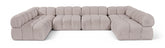 Orin - U-Shaped Velvet 6 Piece Modular Sectional
