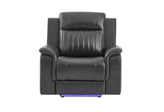 U8879 - Power Recliner With LED - Charcoal