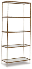 Ryandale - Bookcase - Antique Brass Finish