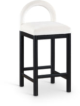 Conrad - Velvet Counter Stool With Black Legs