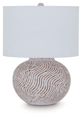 Vien - Terracotta Table Lamp - Distressed White