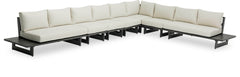 Maldives - 7 Piece Water Resistant Outdoor Patio Modular Sectional With Gray Base