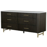 Clayten - Dresser - Marble Top & Espresso