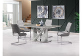 5 Piece Dining Room Set (D844 Dining Table And Four D1119 Dining Chairs) - Light Gray