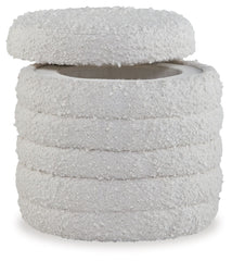 Duntler - Storage Ottoman - Ivory