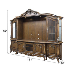 Latisha - Entertainment Center - Antique Oak