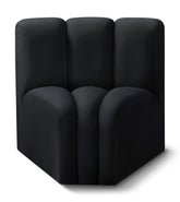 Arc - Silla esquinera curva de terciopelo
