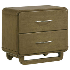 Amsbury - 2-Drawer Nightstand Bedside Table - Nutmeg