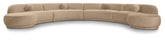 Avra - 189" Velvet Performance Fabric Upholstered Sectional