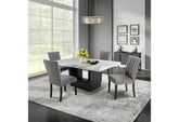 D02 - 5 Piece Dining Room Set (D02DT Dining Table And 4 D8685DC Dining Chairs) - Black / Gray