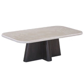 Jacory - Coffee Table With Bottocino Marble Top - Espresso