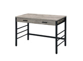 Disho - Writing Desk With USB - Light Weathered Oak & Black