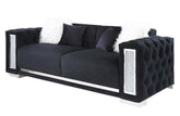 Trislar - Sofa With 4 Pillows (Same 52525) - Black Velvet
