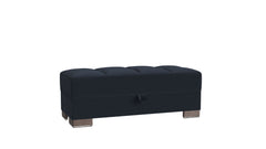 Ottomanson Armada X - Upholstered Convertible Wood Trimmed Ottoman With Storage - Polyester