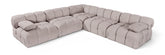Orin - Velvet Fabric 5 Piece Modular Sectional