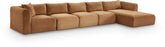 Shaggy - Sofá seccional modular de tela de 5 piezas con chaise longue