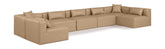 Cube - 7 Piece Modular U-Shaped Sectional - Tan