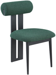 Dario - Boucle Dining Chair With Black Frame (Set of 2)