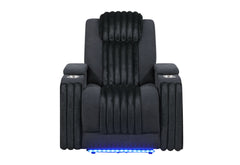 U8000 - Power Recliner With Power Headrest & LED Light - Black