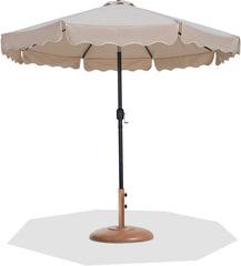 Amalfi - Patio Umbrella - Light Brown Base / Black Pole