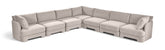 Hammond - Velvet Performance Fabric Upholstered 7 Piece Corner Sectional
