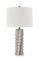 Desmont - Marble Table Lamp - White / Beige / Gray