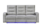 U6611 - Power Reclining Sofa With LED - Dark Gray