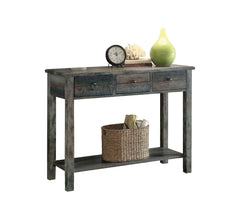 Glancio - Console Table - Antique Gray & Teal