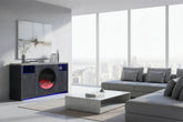 Nyla - 60" Entertainment Unit With Speakers And LED - Dark Gray / Light Gray