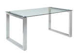 Abraham - Dining Table - Clear Glass Top & Chrome