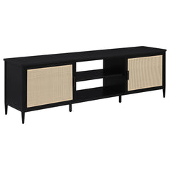 Amherst - 70" 2-Door Metal TV Stand Media Console - Black