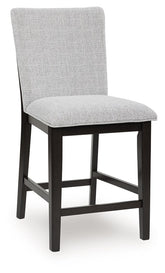 Neymorton - Upholstered Barstool (Set of 2) - Dark Grayish Brown