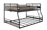 Cordelia - Full/Queen Bunk Bed - Antique Oak, Sandy Black & Dark Bronze Hand-Brushed