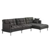 Duzzy - Sectional Sofa - Dark Gray Fabric