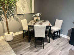 D4054 - 5 Piece Dining Room Set (Bar Table With 4 Bar Stools) - Black